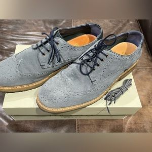 Ted Bake London Prycces Gray Nubuk leather wingtip